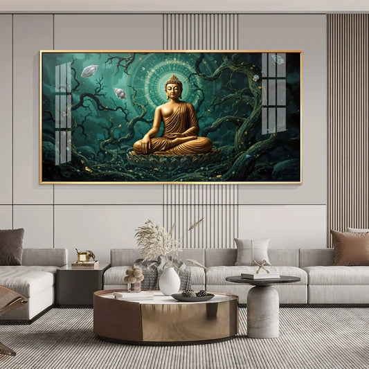 Buddha's Embrace Premium Acrylic Horizontal Wall Art