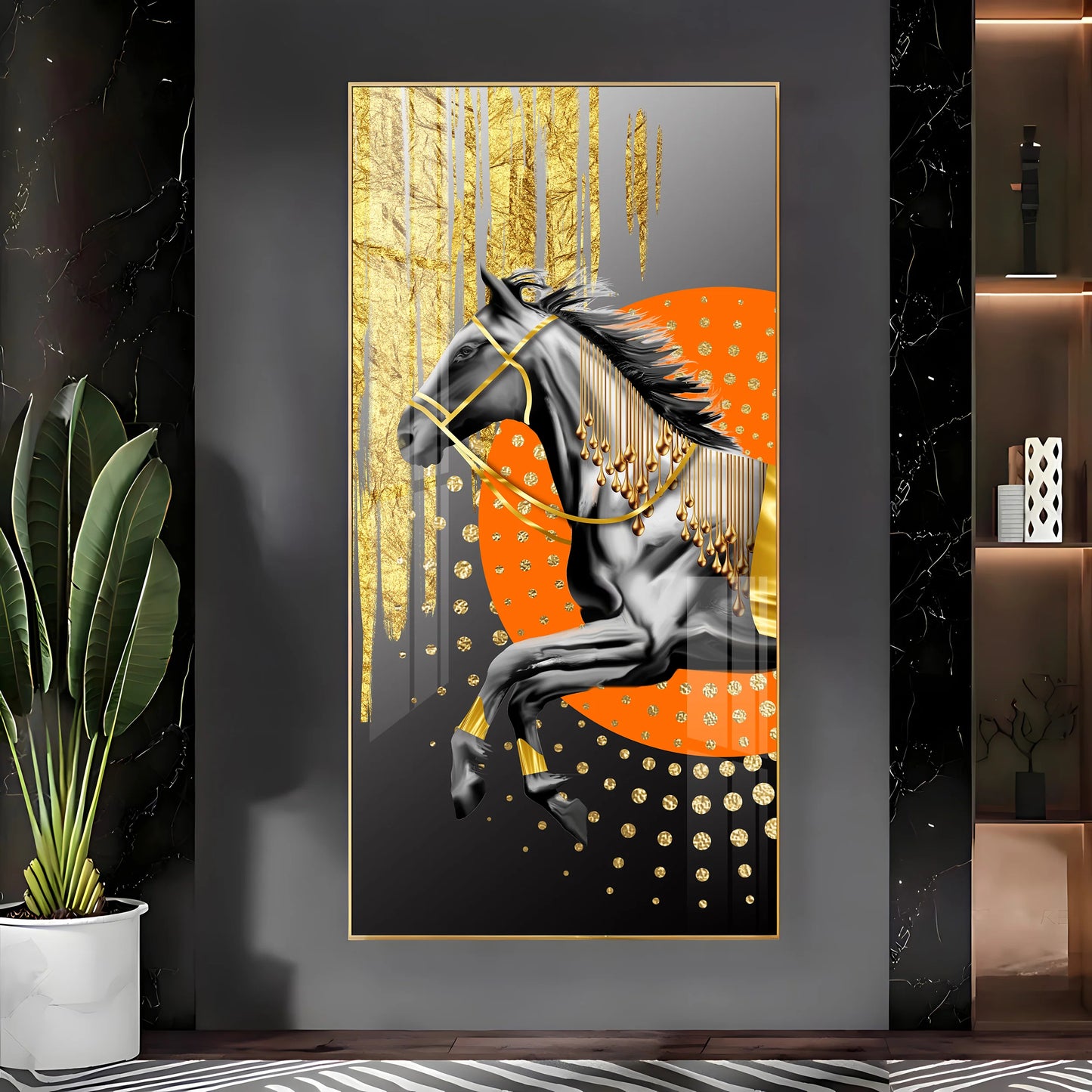Modern Horse Premium Acrylic Vertical Wall Art
