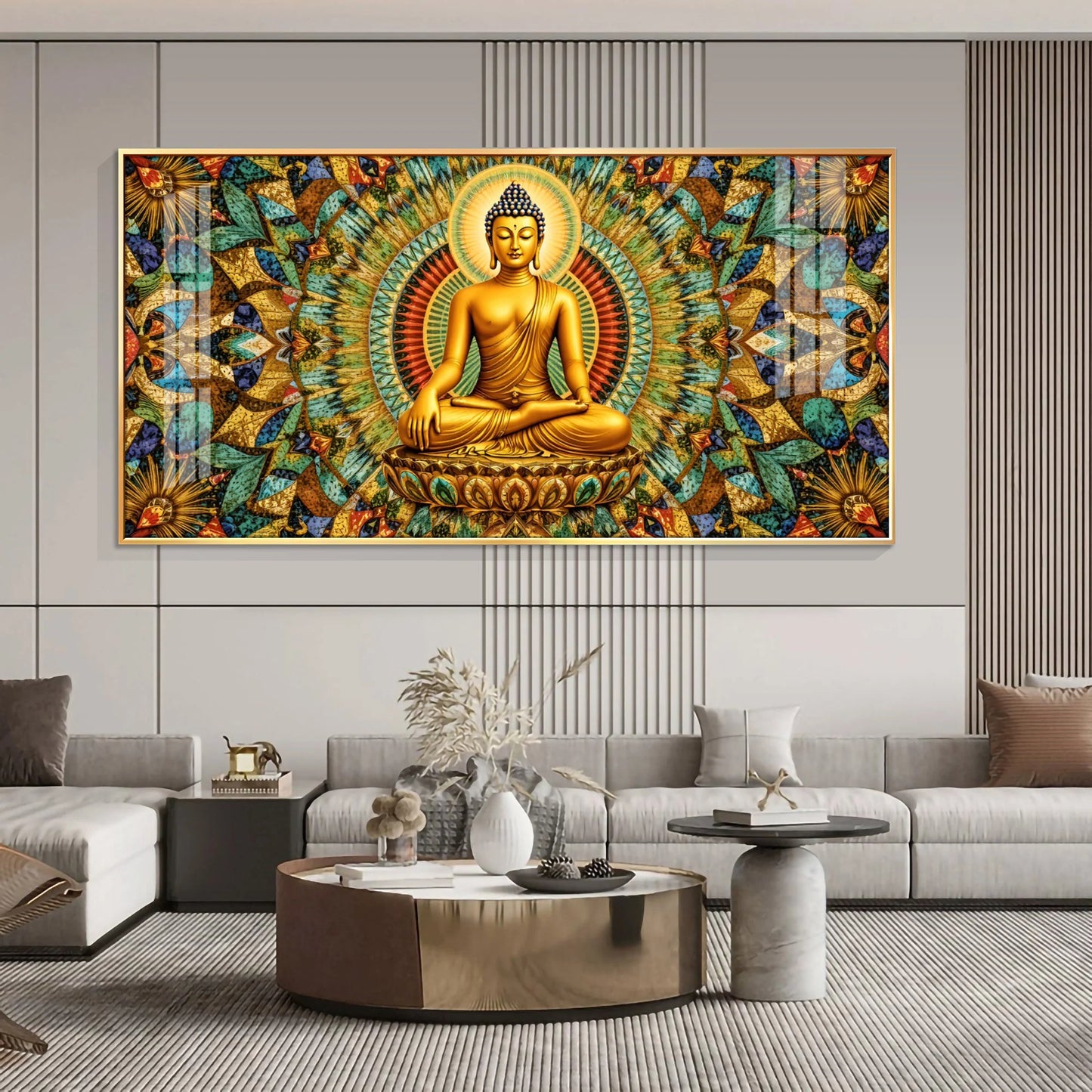 Radiant Harmony Of Buddha Premium Acrylic Horizontal Wall Art