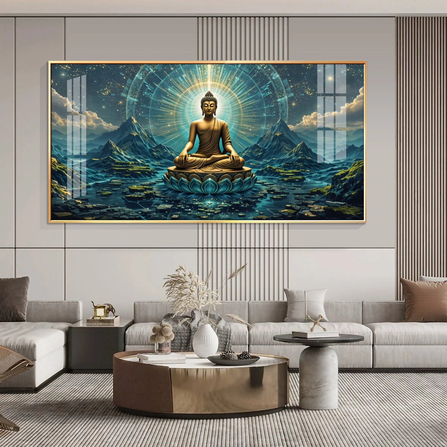 Buddha's Reflection Premium Acrylic Horizontal Wall Art