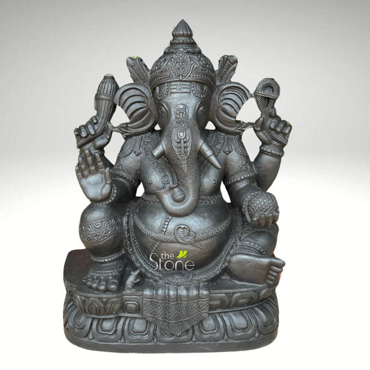 2.5 feet Stone Ganesha Statue