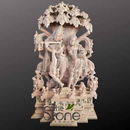 Radha Krishna Statues in Soap Stone 2ft