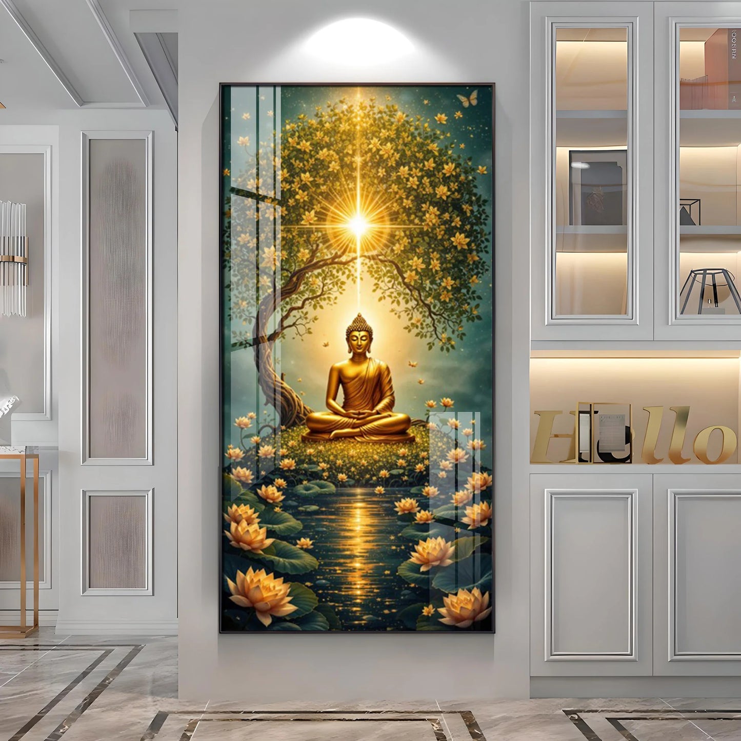 Buddha Harmony Haven Premium Acrylic Vertical Wall Art