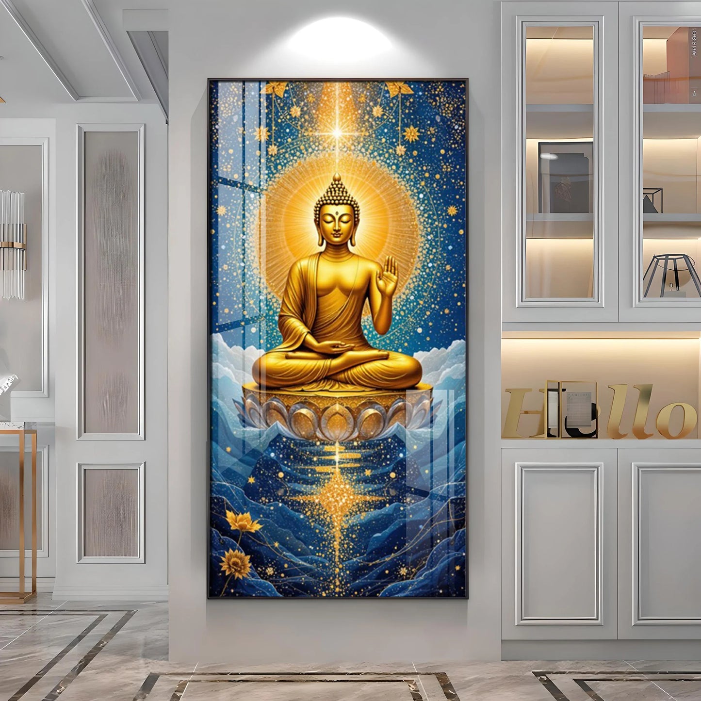 Ethereal Buddha Bliss Premium Acrylic Vertical Wall Art