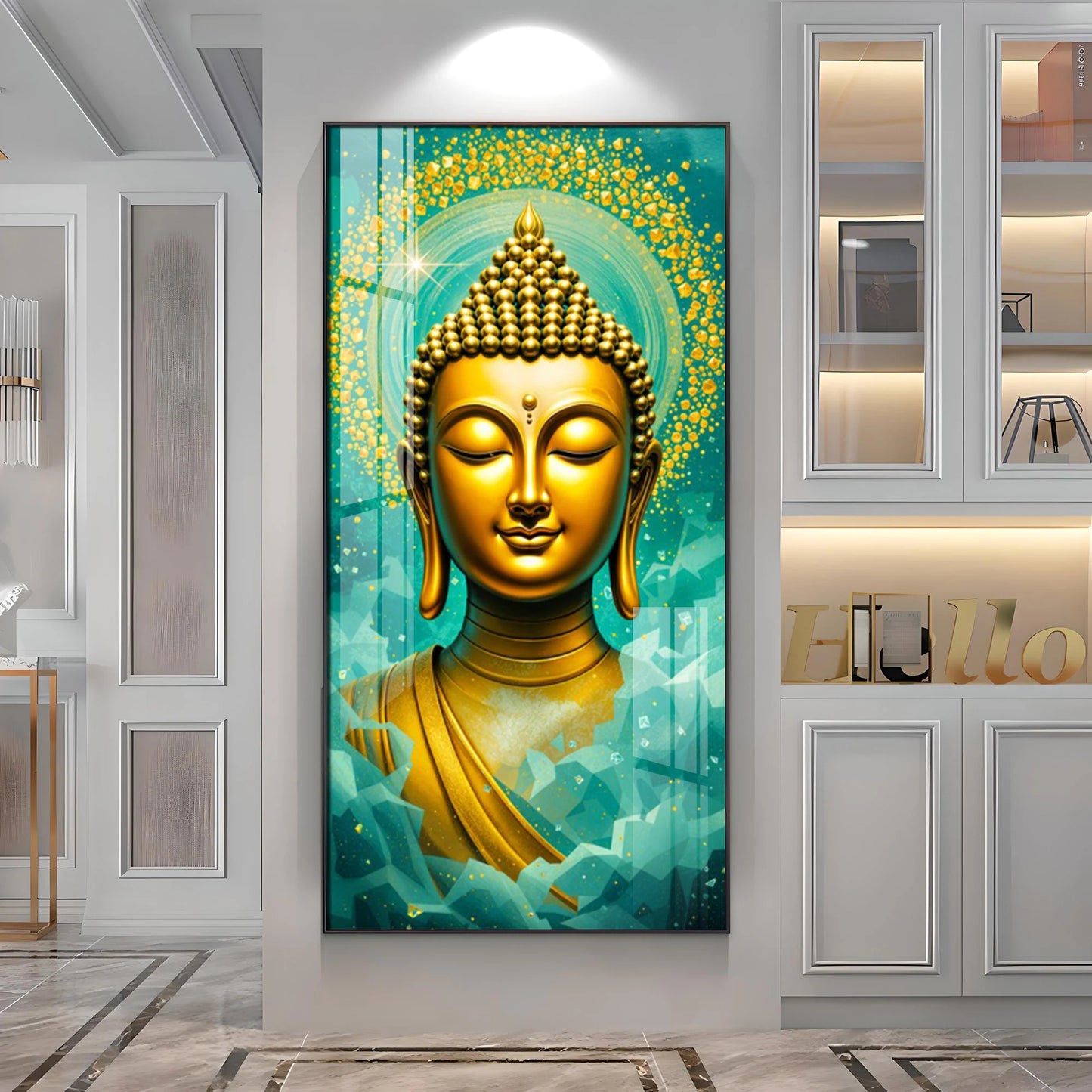 Contemporary Buddha Essence Premium Acrylic Vertical Wall Artq