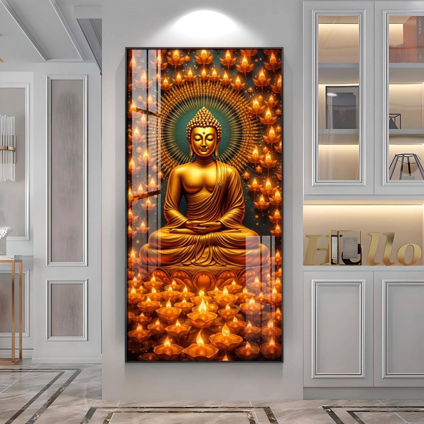 Buddha's Faithfulness Premium Acrylic Vertical Wall Art
