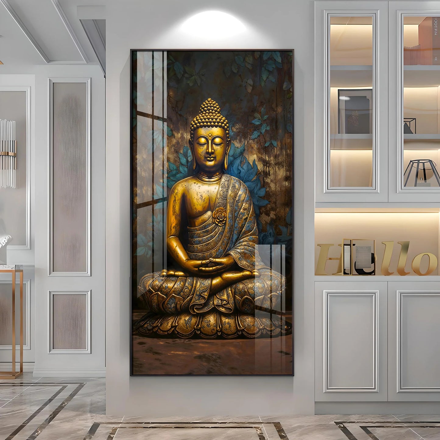 Tranquil Vista Buddha Premium Acrylic Vertical Wall Art