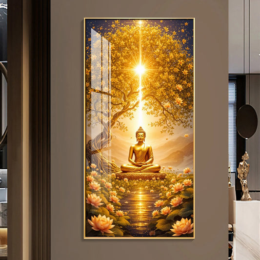 Buddha's Embrace Premium Acrylic Vertical Wall Art