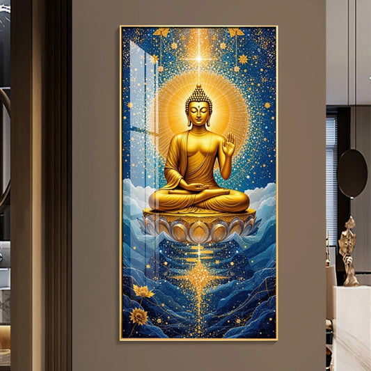 Ethereal Buddha Bliss Premium Acrylic Vertical Wall Art