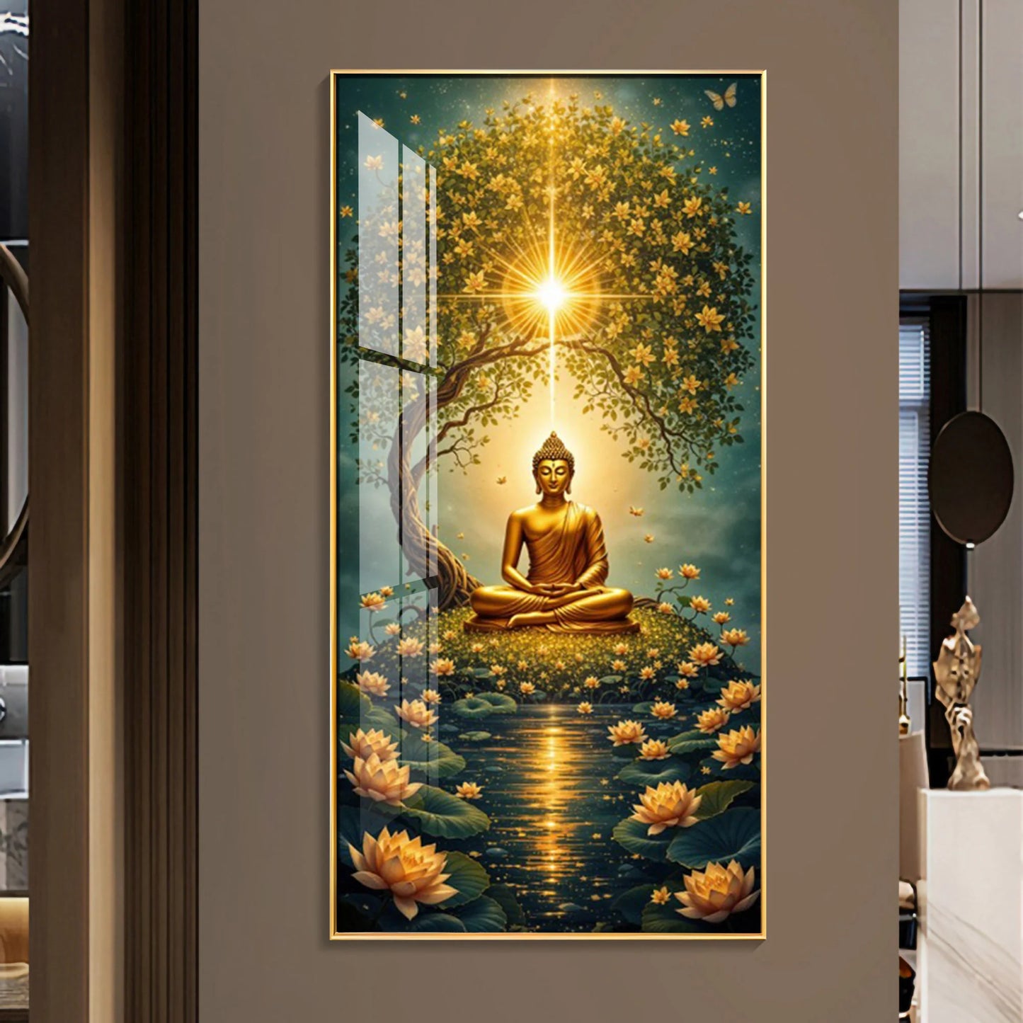 Buddha Harmony Haven Premium Acrylic Vertical Wall Art