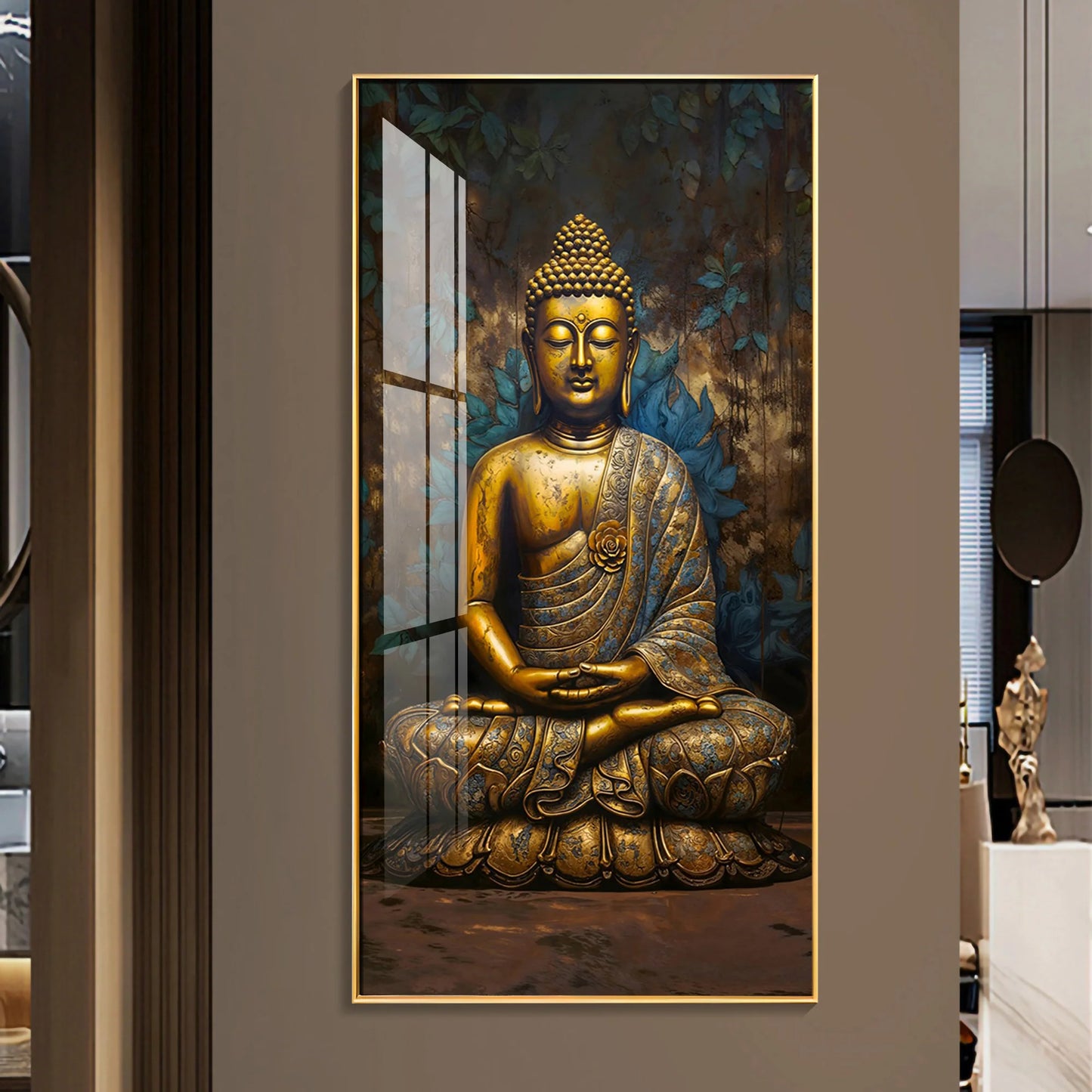 Tranquil Vista Buddha Premium Acrylic Vertical Wall Art