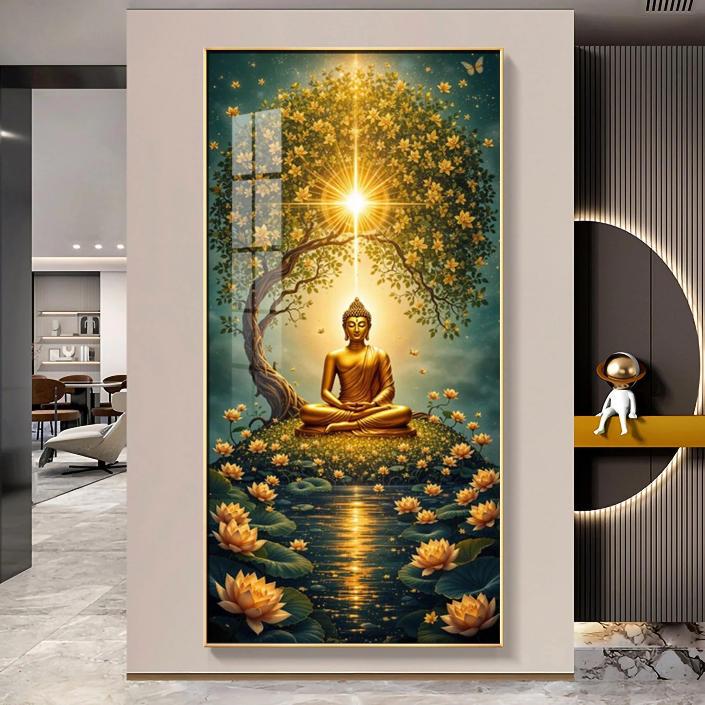 Buddha Harmony Haven Premium Acrylic Vertical Wall Art