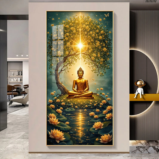 Buddha Harmony Haven Premium Acrylic Vertical Wall Art