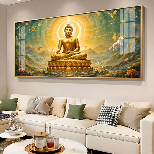 Cloudscape Buddha Premium Acrylic Horizontal Wall Art