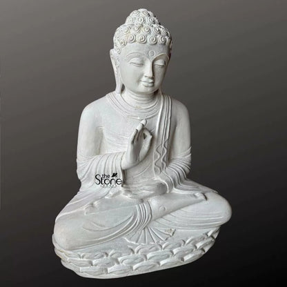 2 Feet White Buddha Statue