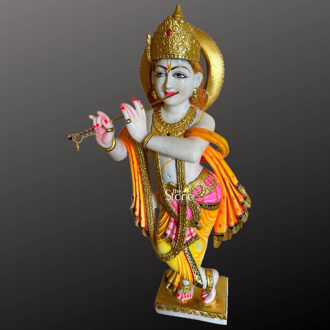 3 Feet Krishna Statue Marble
