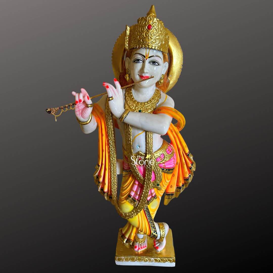 3 Feet Krishna Statue Marble
