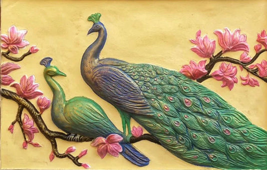 Large Size Peacock Mural 4.5x3 Feet