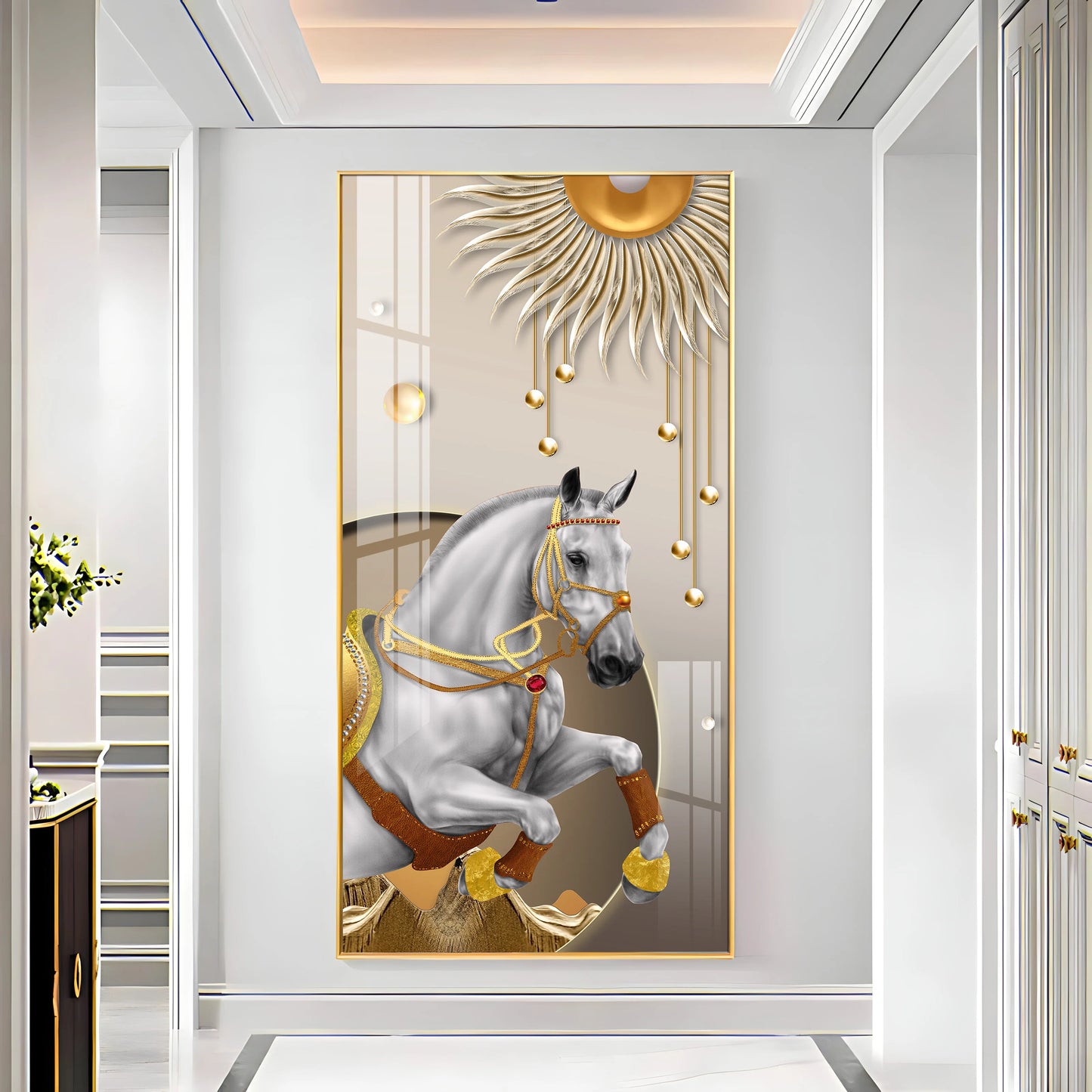 Royal Horse Premium Acrylic Vertical Wall Art