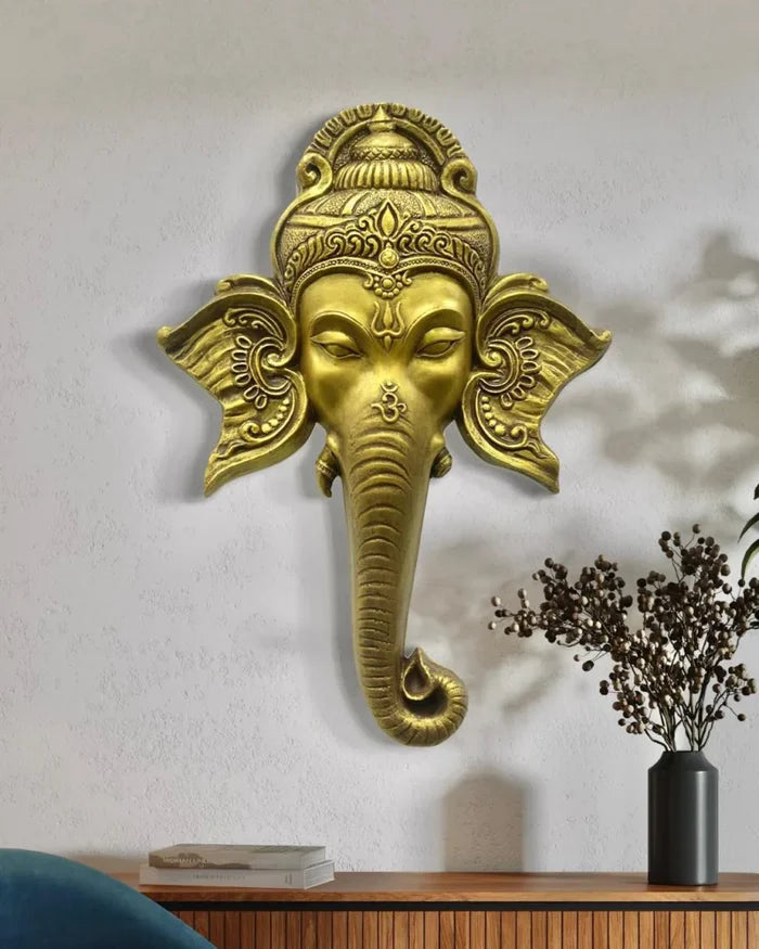 Lord Ganesha Face 3D Wall Art