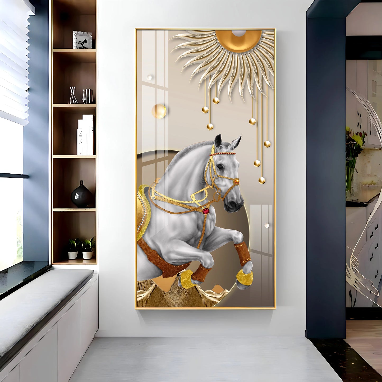 Royal Horse Premium Acrylic Vertical Wall Art