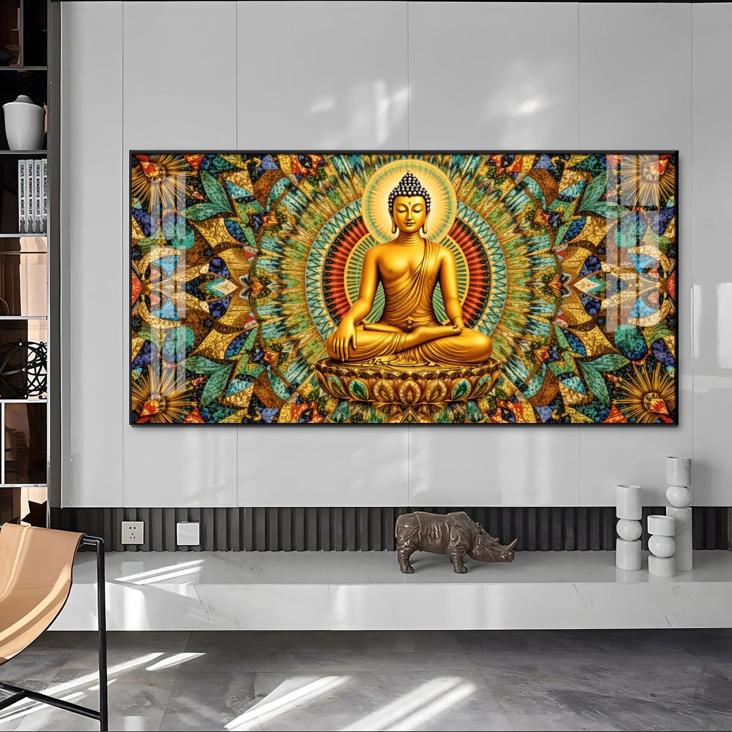 Radiant Harmony Of Buddha Premium Acrylic Horizontal Wall Art