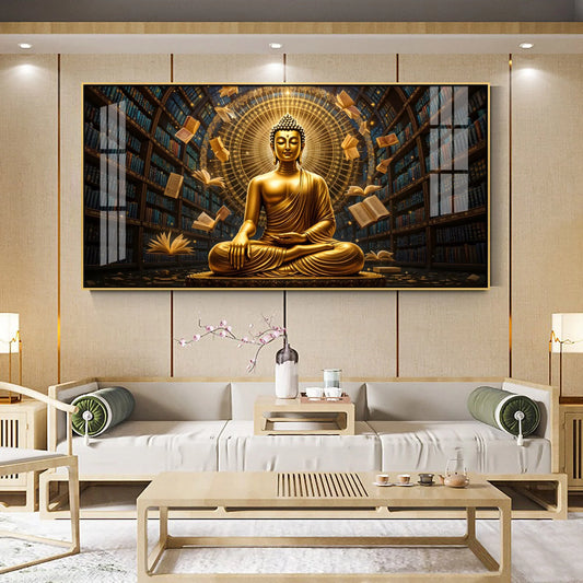 Cultured Buddha Masterpiece Premium Acrylic Horizontal Wall Art