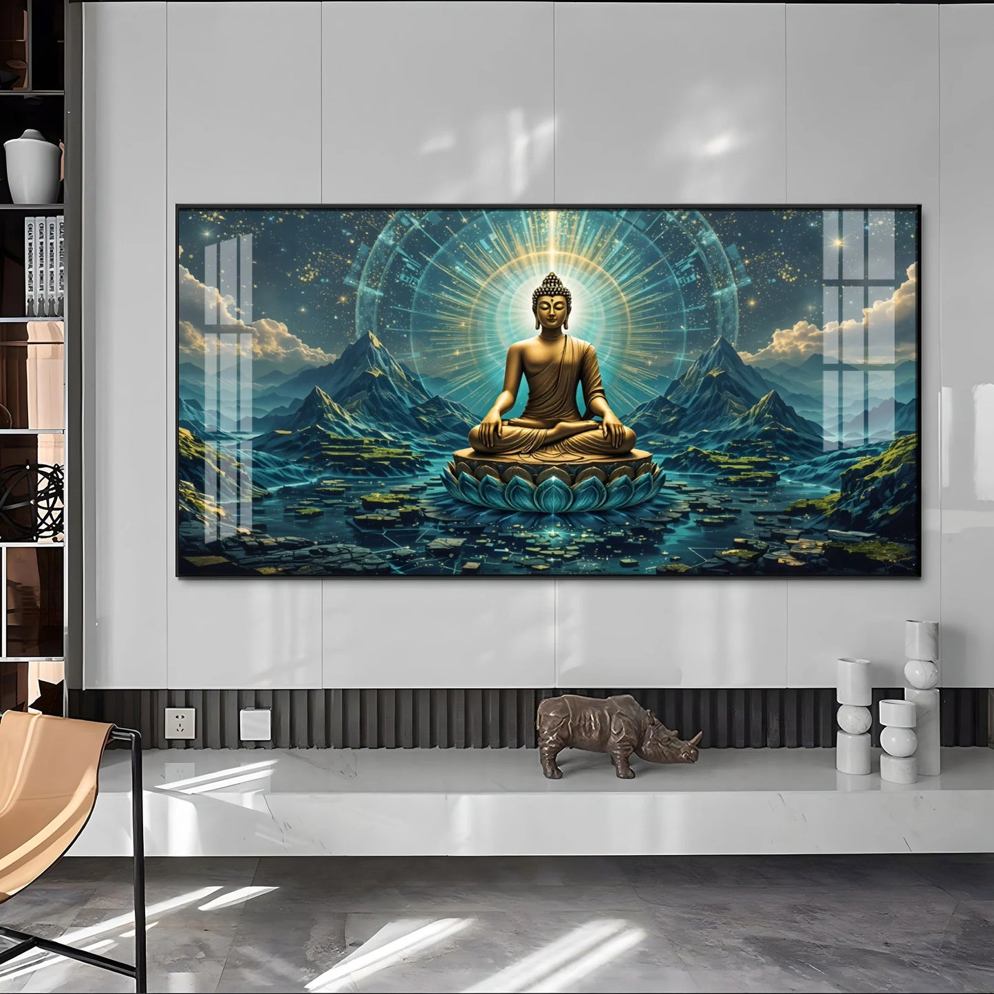 Buddha's Reflection Premium Acrylic Horizontal Wall Art