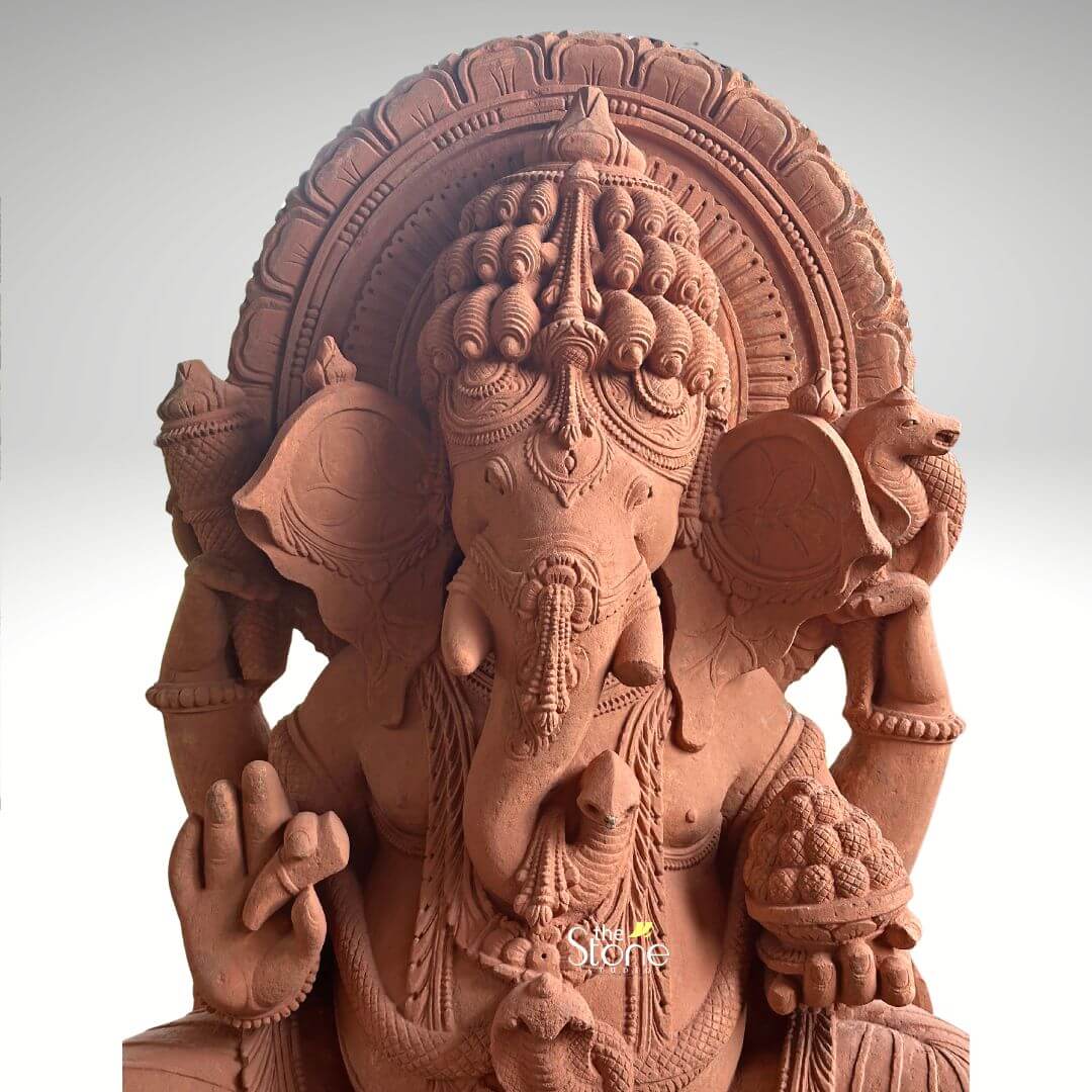 4 Feet Sandstone Ganesha Statue