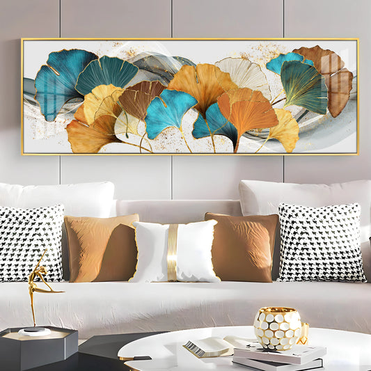 Leaves of Luck Luxury Crystal Horizontal Wall Art