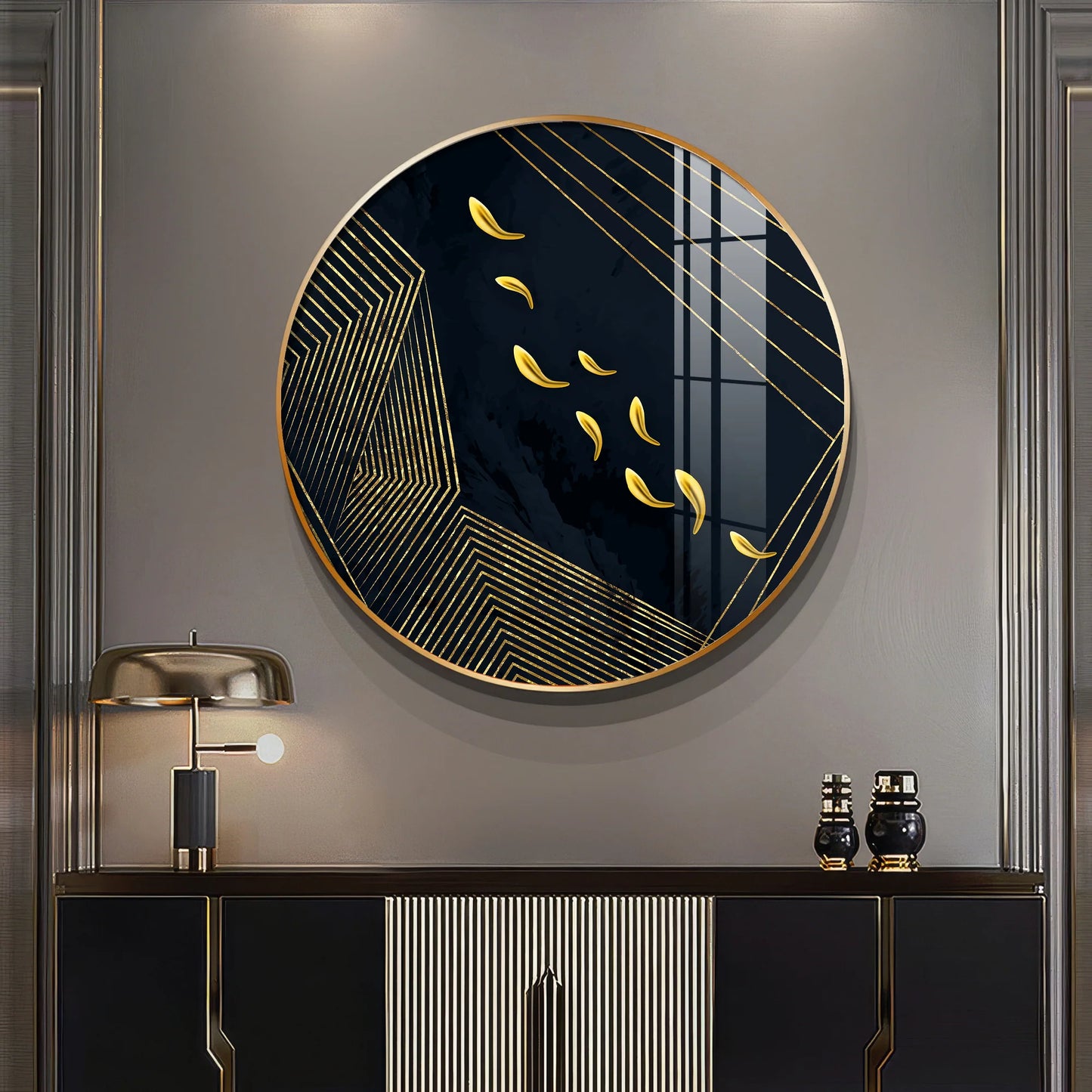 Golden Artwork Premium Acrylic Round Wall Art