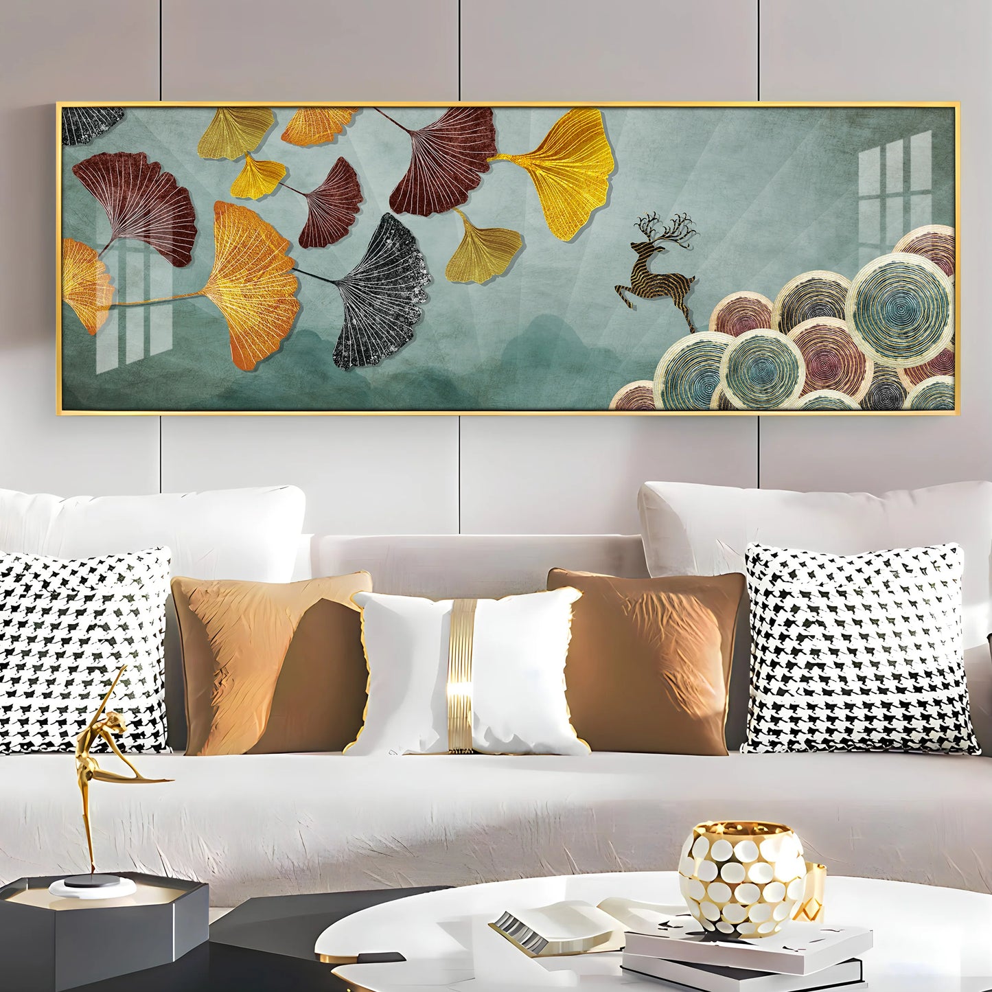 Autumn Calling Luxury Crystal Horizontal Wall Art