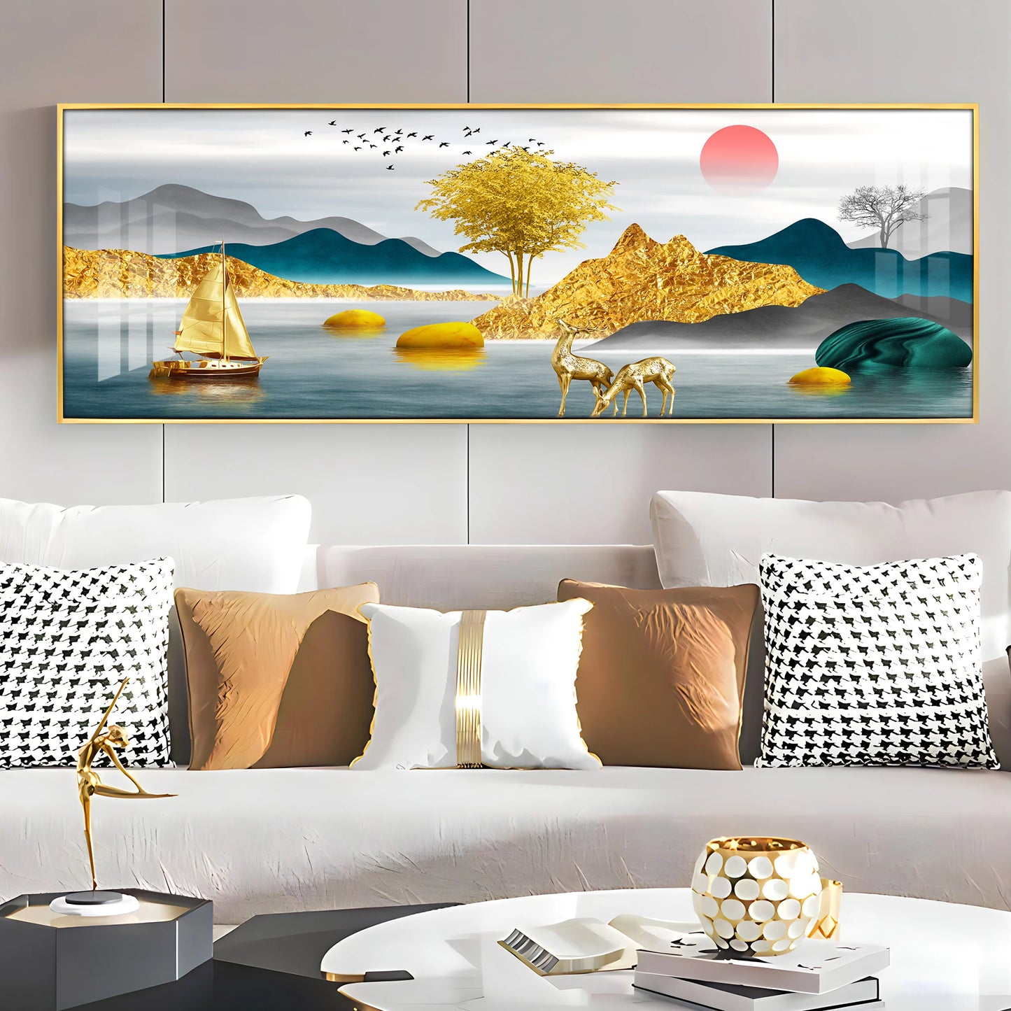 Majestic Land Luxury Crystal Horizontal Wall Art