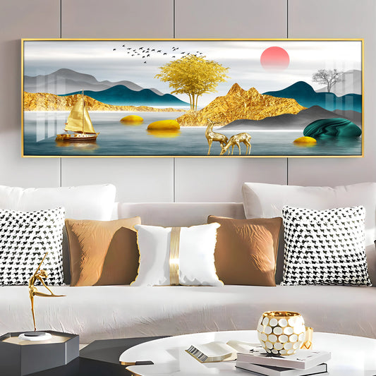 Majestic Land Luxury Crystal Horizontal Wall Art