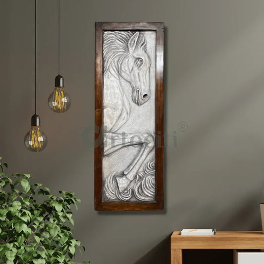 3 Feet Galloping Horse 3D Relief Mural