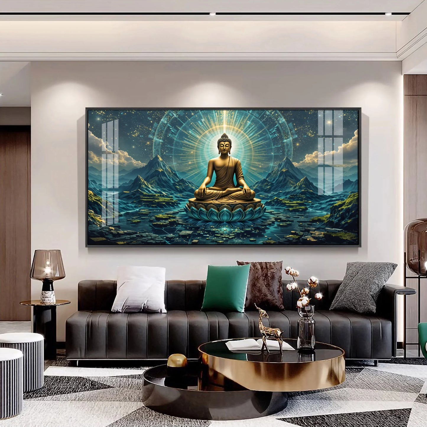 Buddha's Reflection Premium Acrylic Horizontal Wall Art