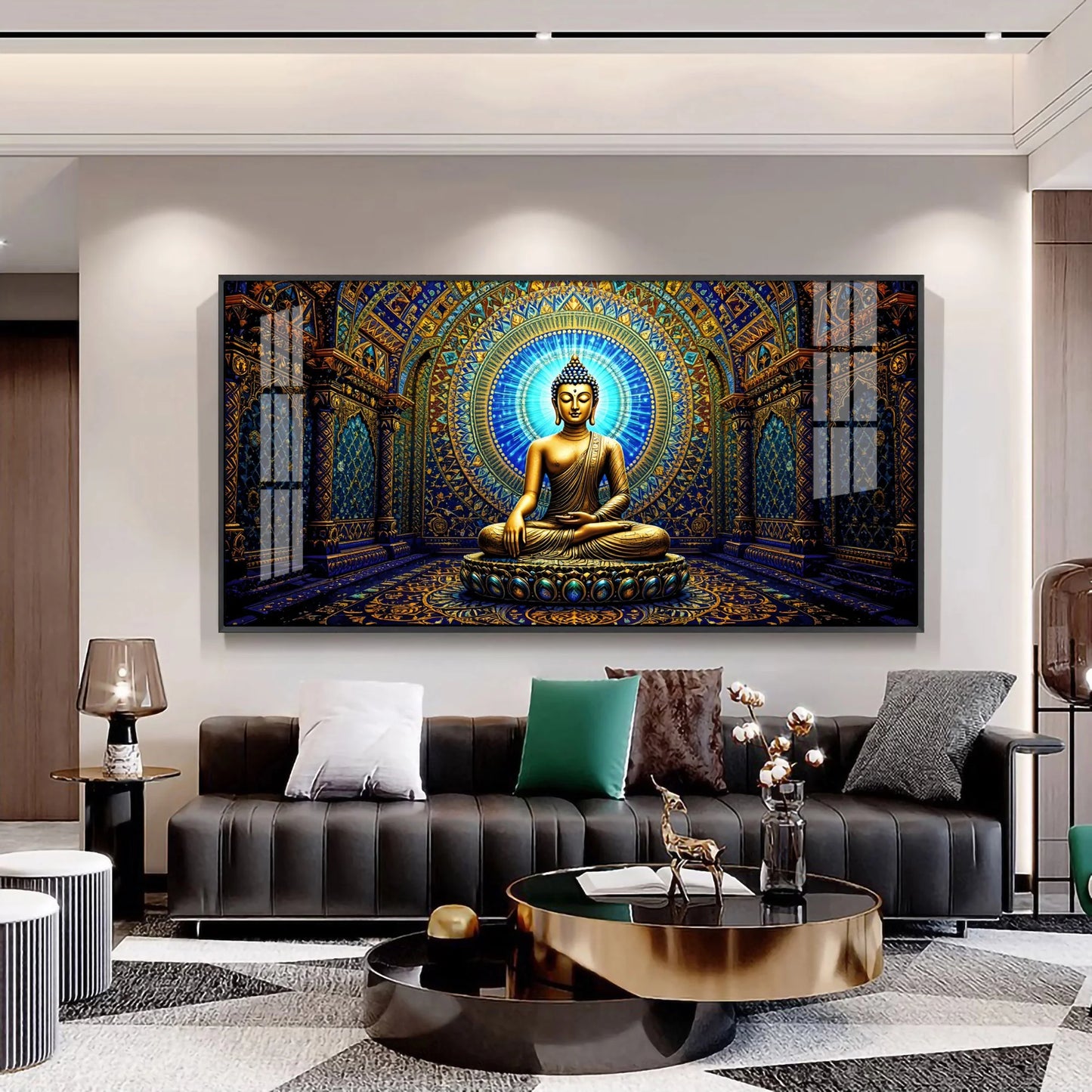 Harmony Buddha Mural Premium Acrylic Horizontal Wall Art