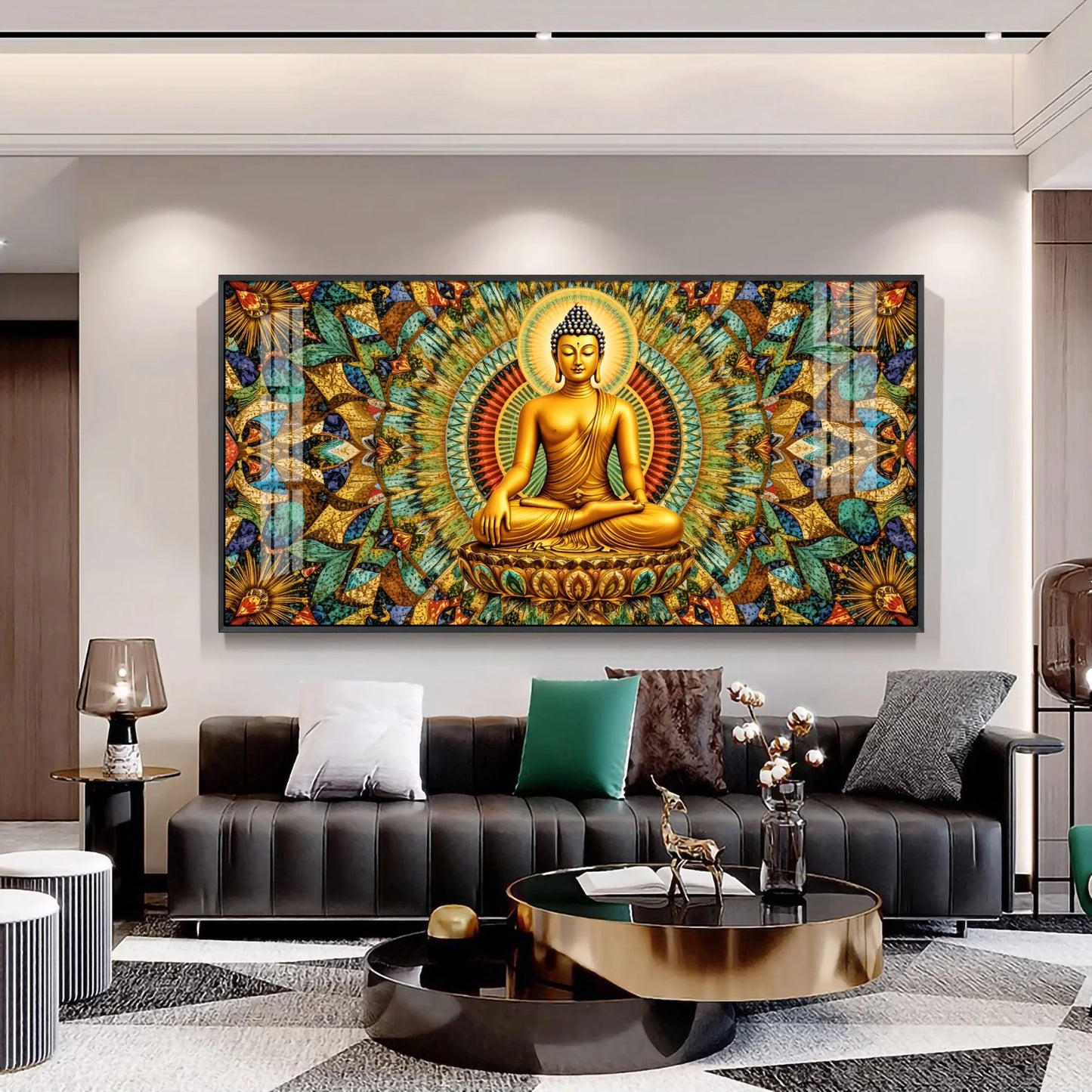 Radiant Harmony Of Buddha Premium Acrylic Horizontal Wall Art