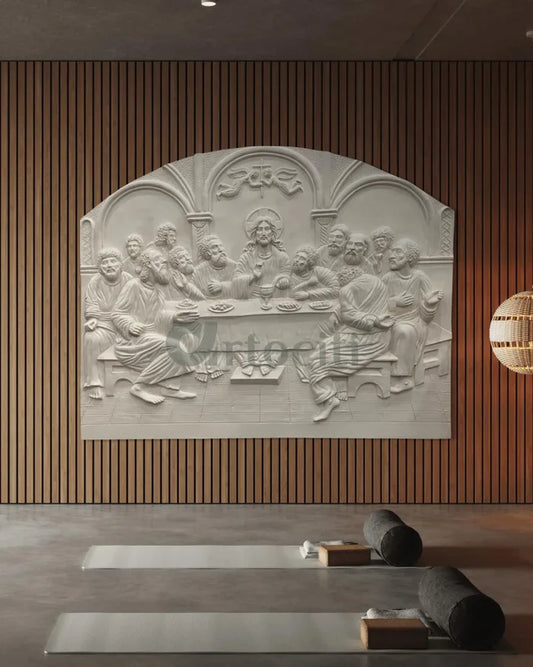 5X4 Feet Last Supper 3D Relief Mural Wall Art Jesus Christ Painting | Christian