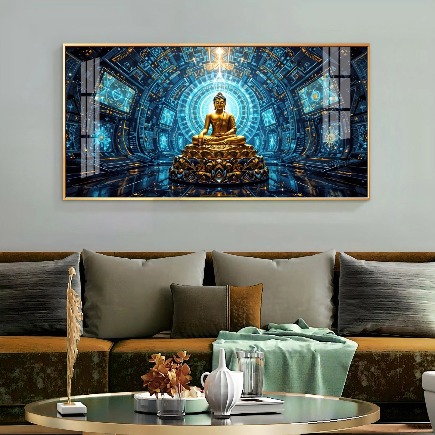 Luxe Zen Buddha Premium Acrylic Horizontal Wall Art