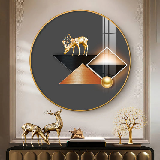 Abstract Realm Premium Acrylic Round Wall Art