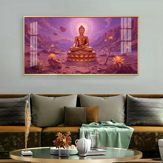 Mystic Buddha Retreat Premium Acrylic Horizontal Wall Art