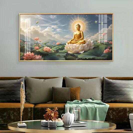 Tranquil Buddha Artwork Premium Acrylic Horizontal Wall Art