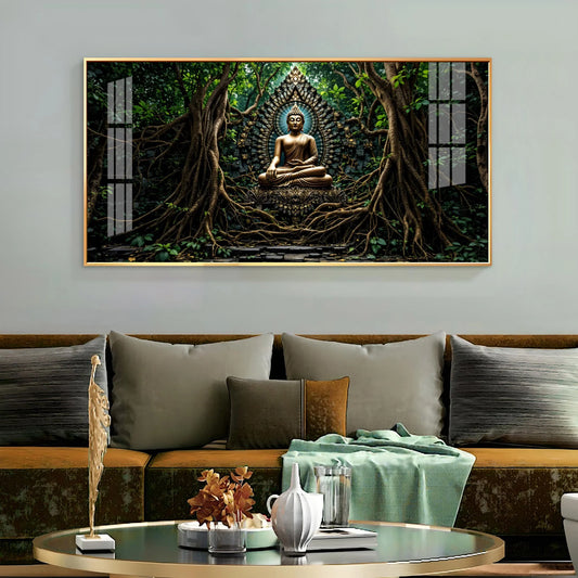 Ethereal Buddha Vision Premium Acrylic Horizontal Wall Art