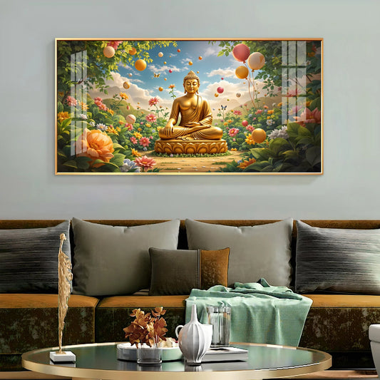Buddha's Aura Premium Acrylic Horizontal Wall Art