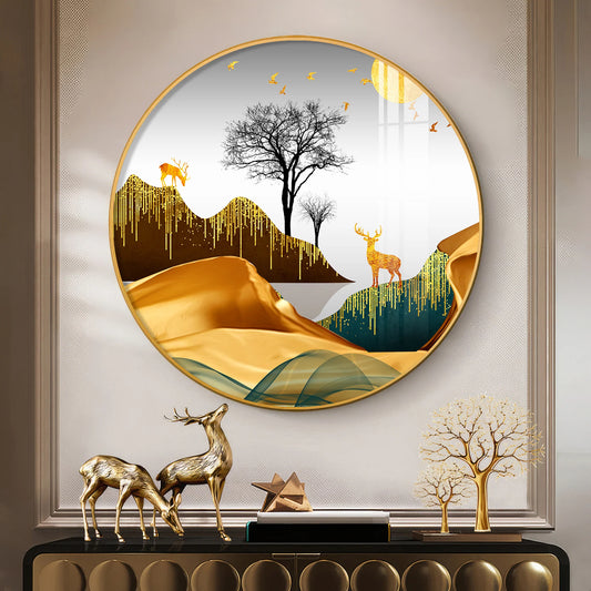 Forest Glade Premium Acrylic Round Wall Art