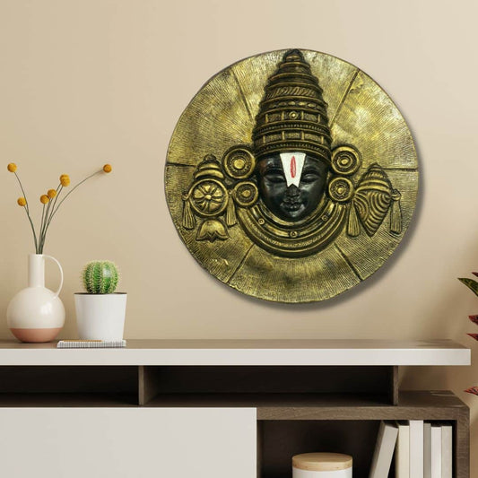 Tirupati Balaji 3D Relief Mural Wall Hanging | Spiritual Wall Art | Unique Wall Decor | Ready To Hang
