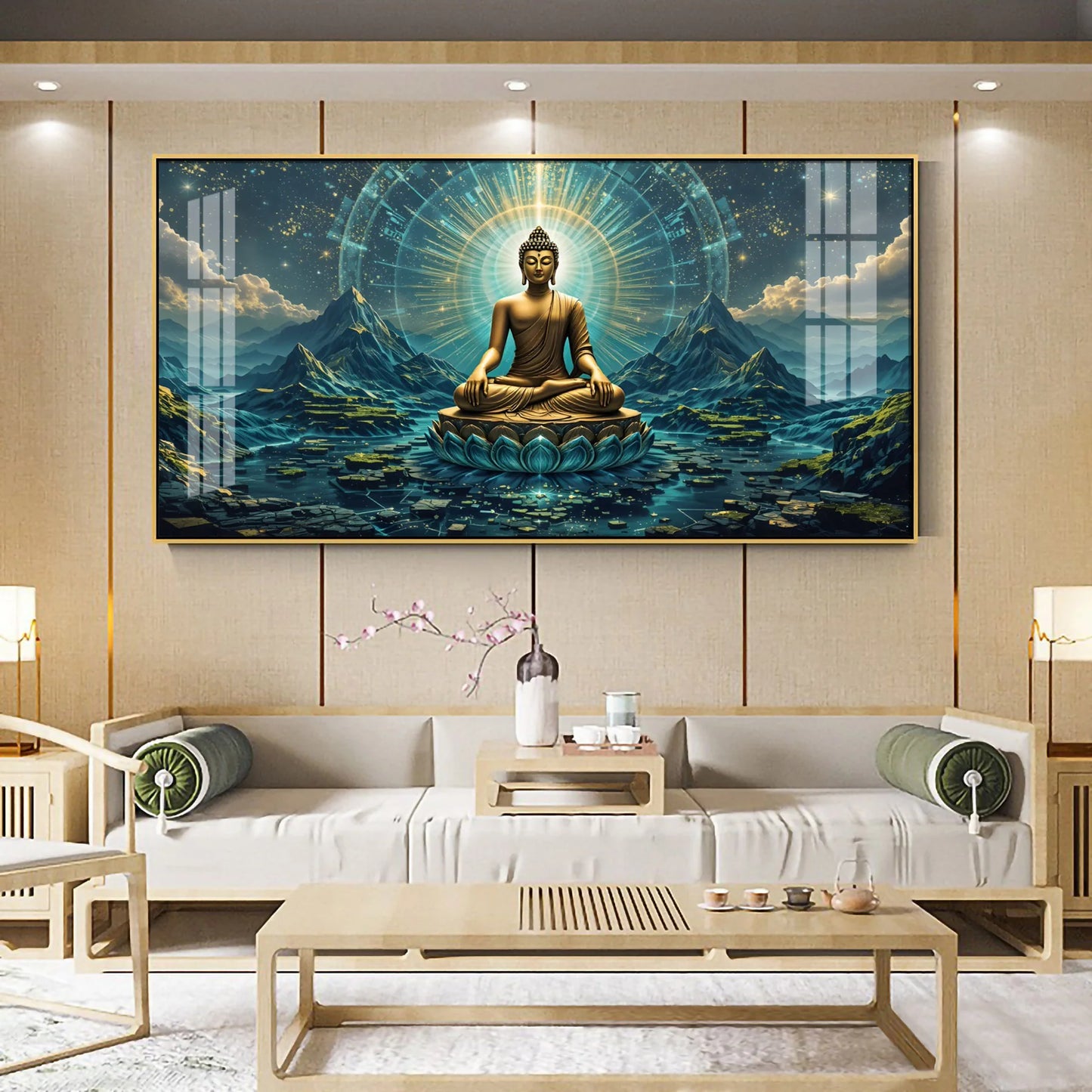 Buddha's Reflection Premium Acrylic Horizontal Wall Art