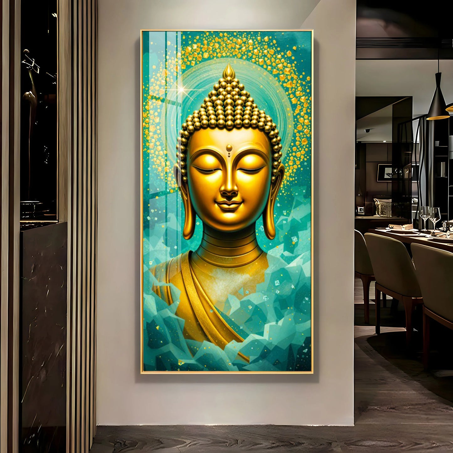 Contemporary Buddha Essence Premium Acrylic Vertical Wall Artq