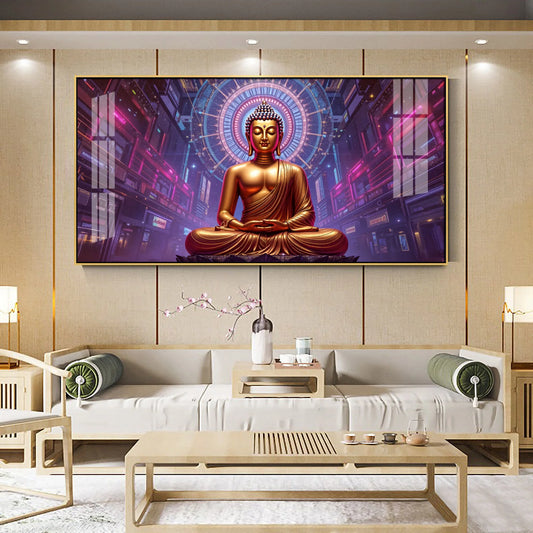 Harmony Buddha Display Premium Acrylic Horizontal Wall Art